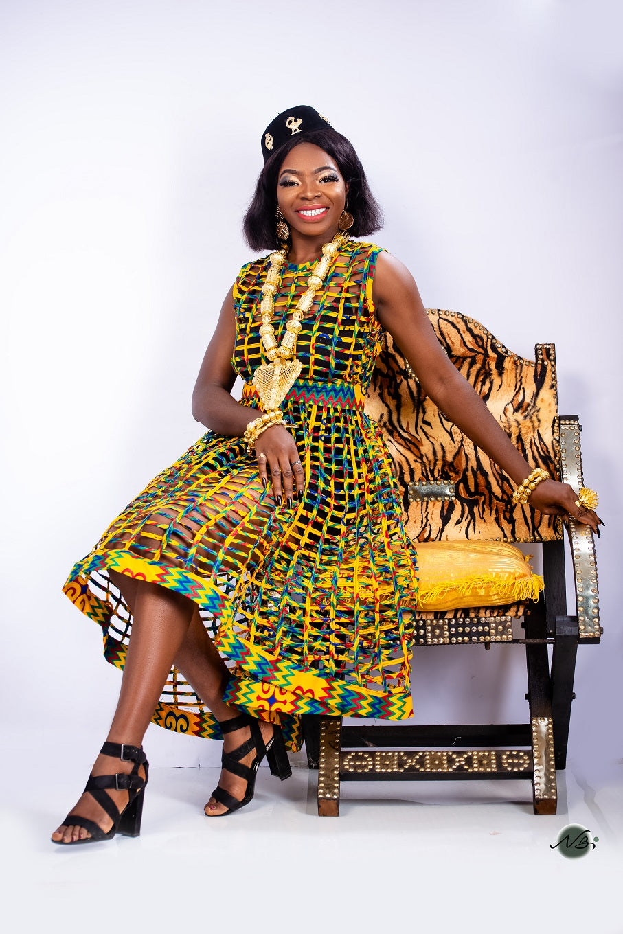 Ohemaa Mesh Kente Dress
