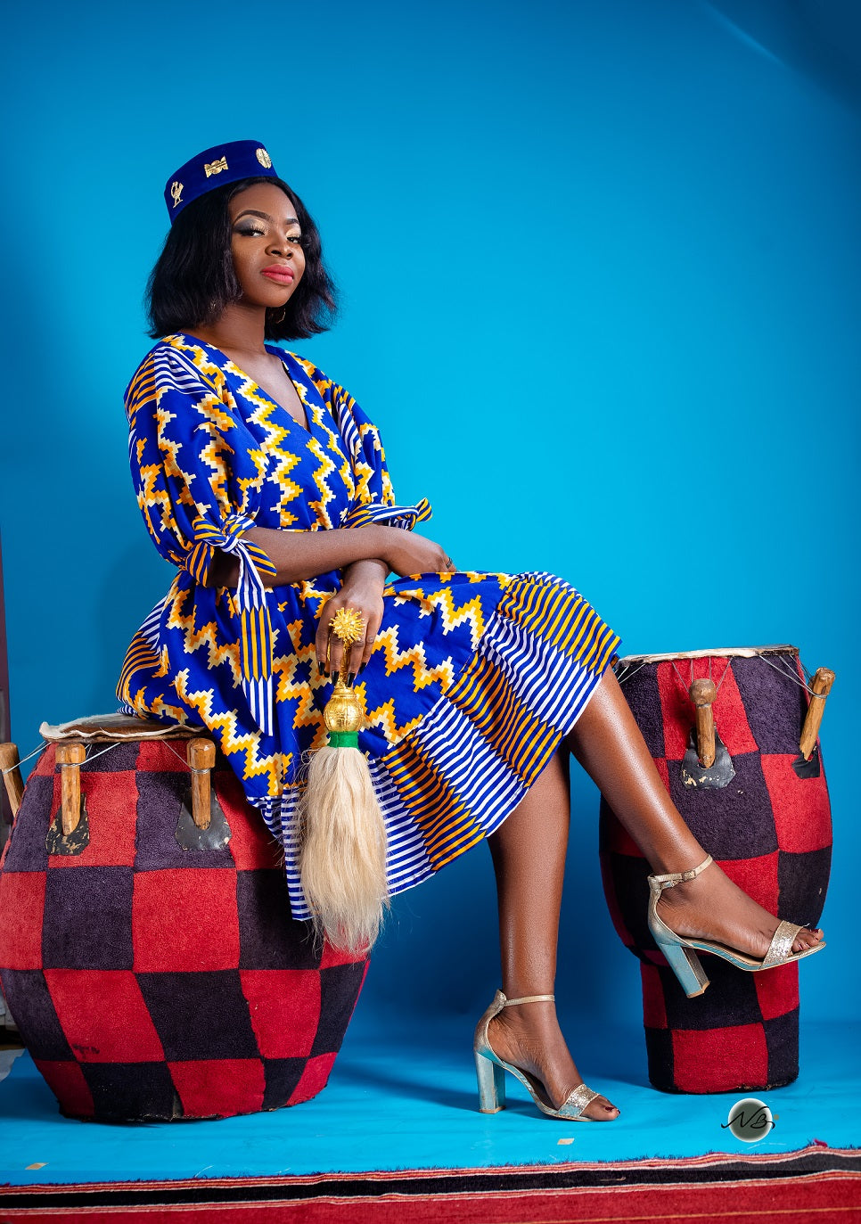 Frema kente Blue Dress