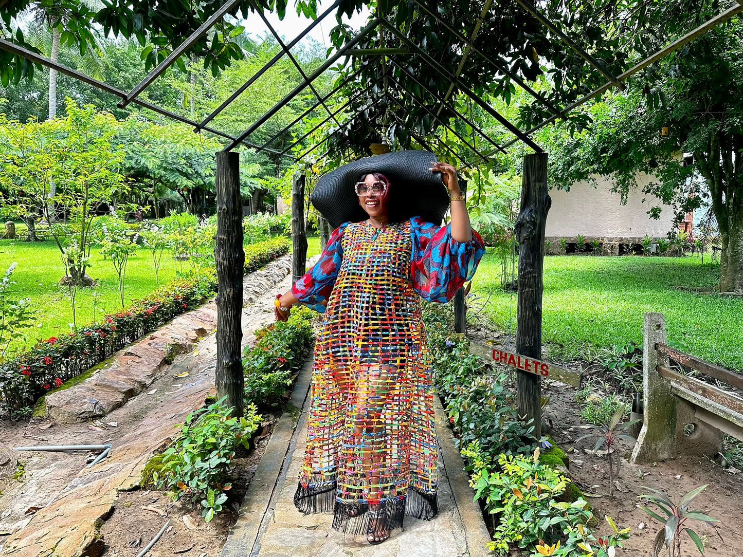 Olora African Mesh Dress