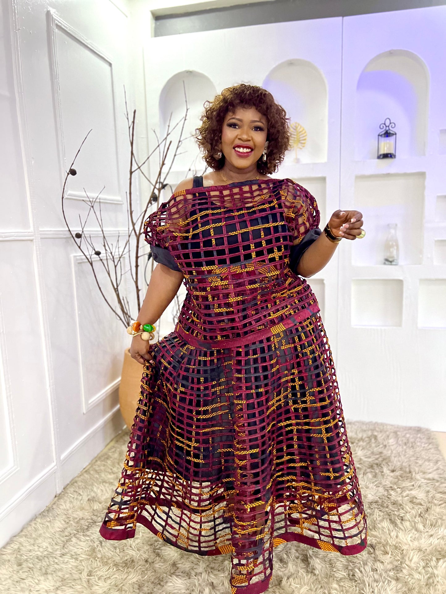 Ohemaa Wine Mesh 2 piece Set