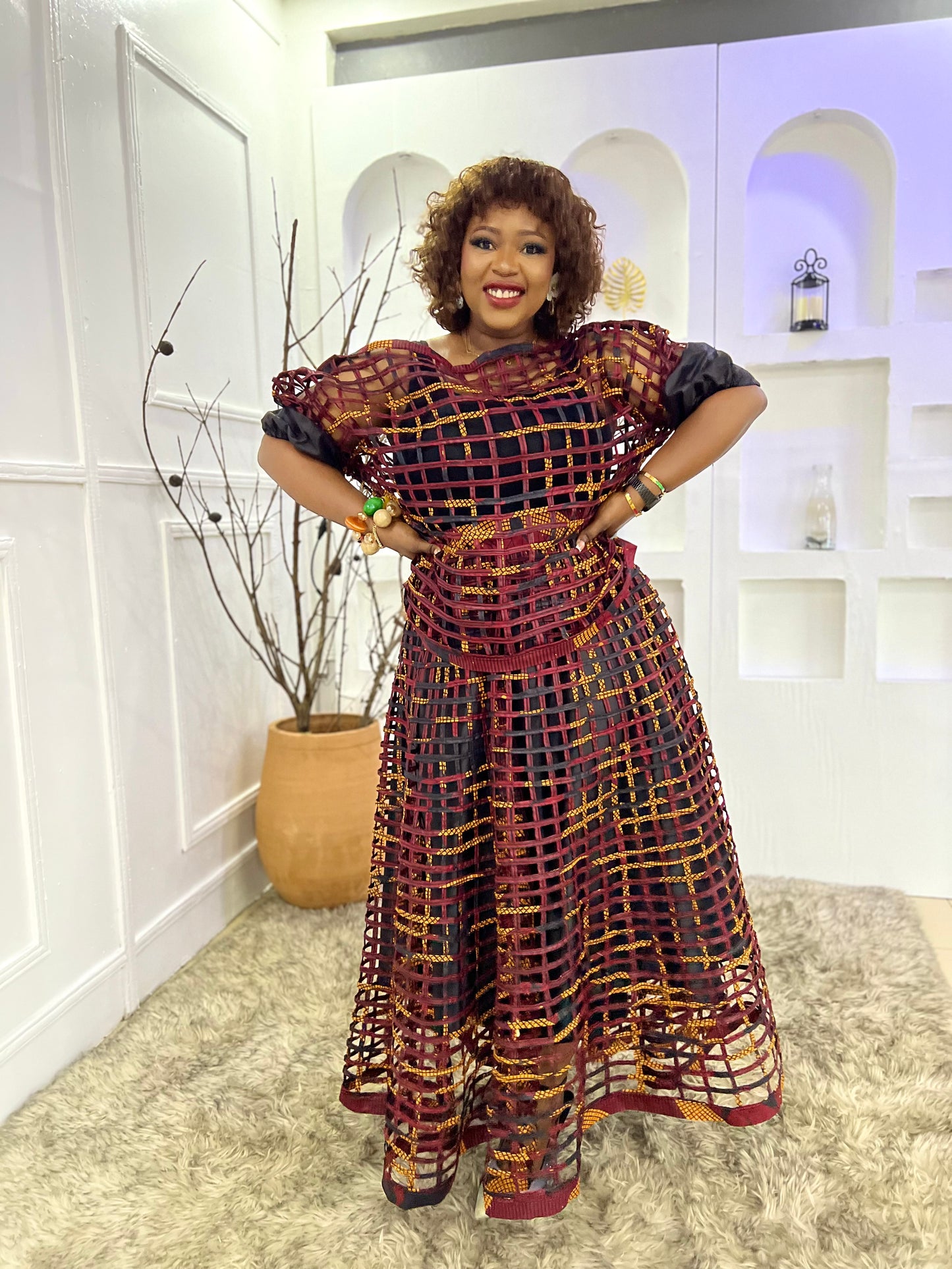 Ohemaa Wine Mesh 2 piece Set