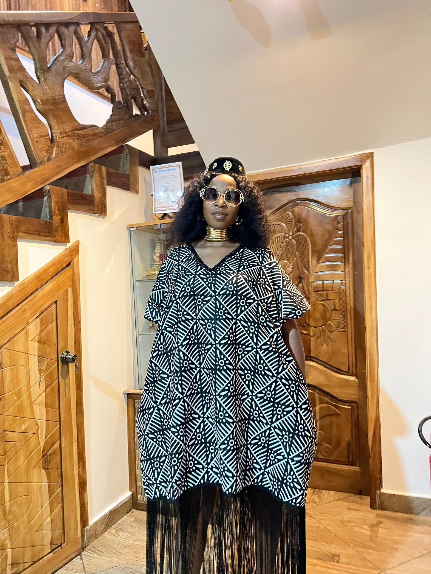 Aziza fringes Loose dress