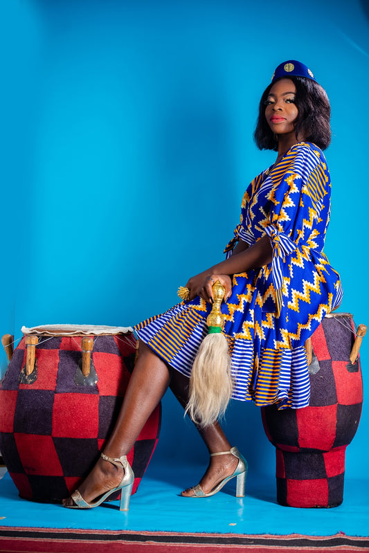 Frema kente Blue Dress