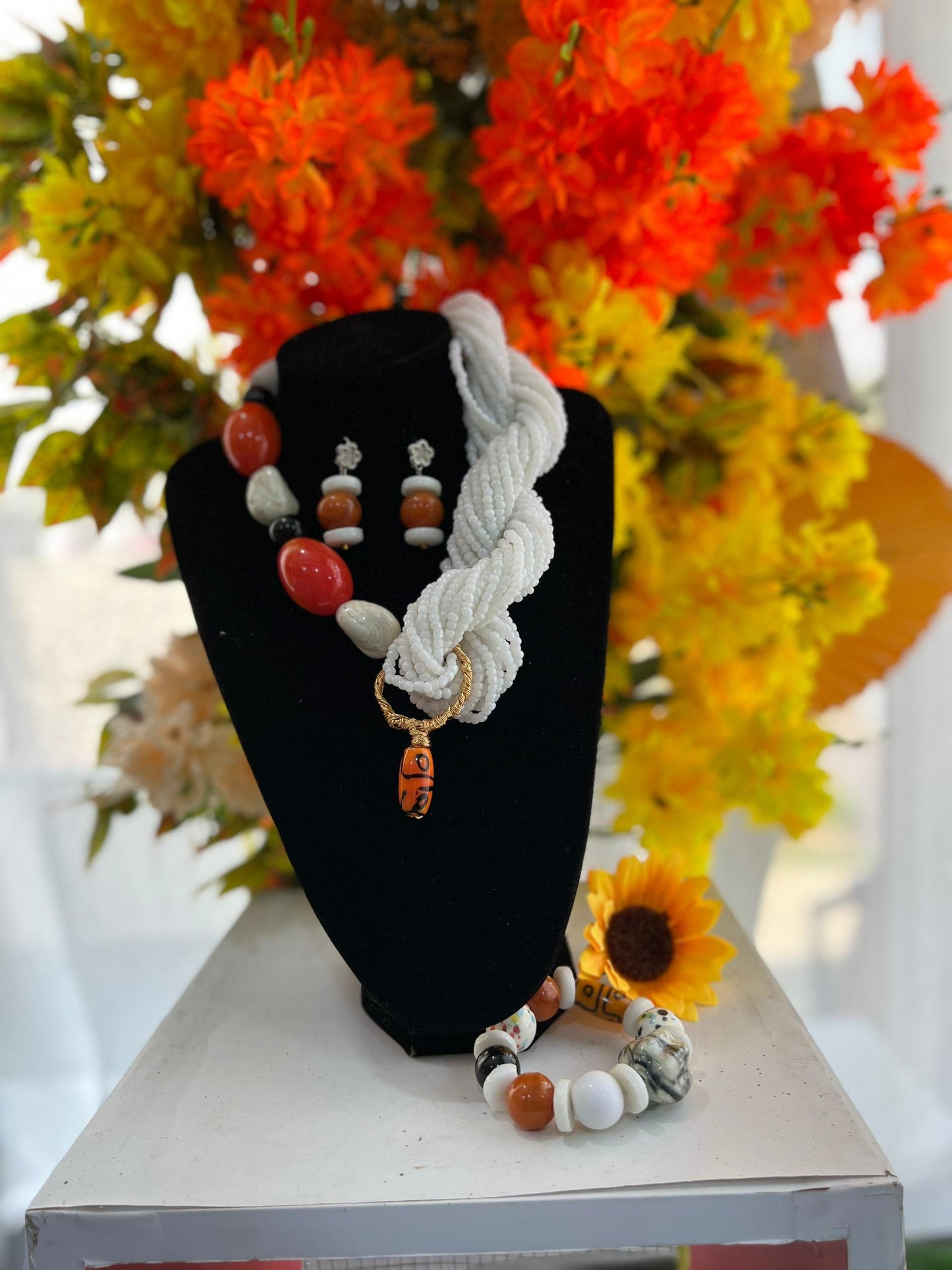 Oheneyere African Beaded Necklace