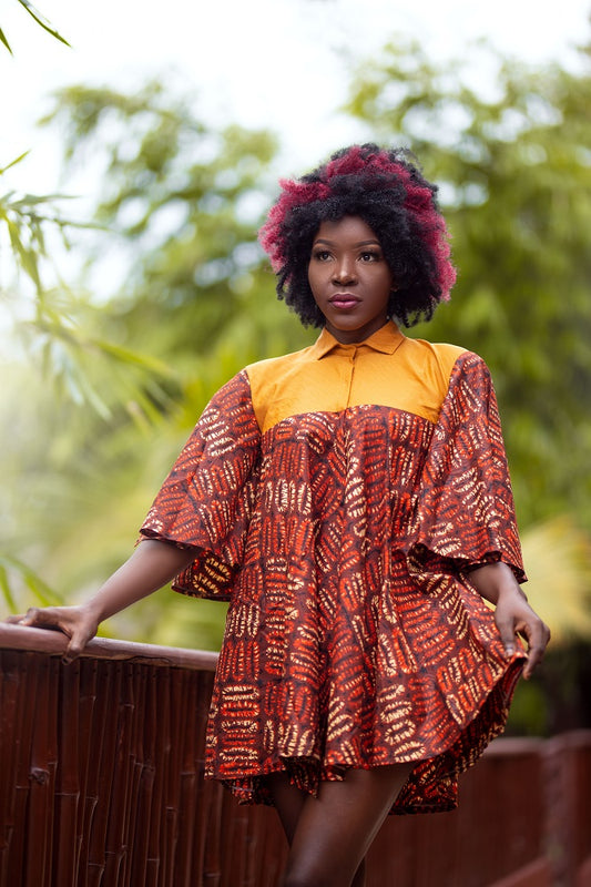 Lady Nora Ankara flare dress