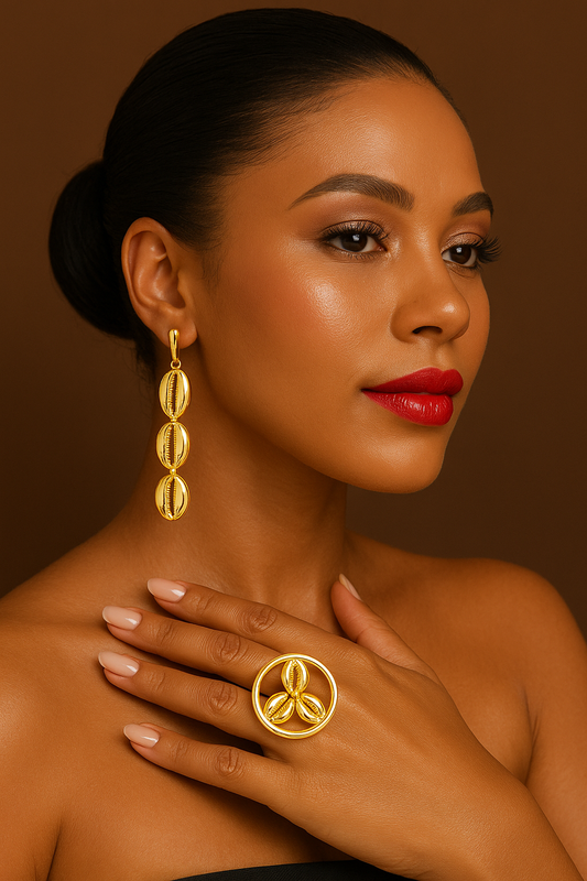 Cowries Gold Plated jewelry set